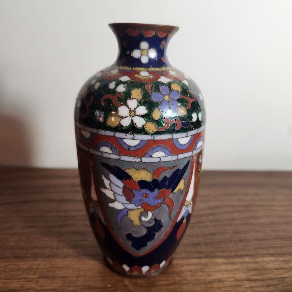 19th Century Mejili Dinbari Fine Japanese Antique Cloisonné Vase With Dragon Phe - Picture 5 of 7